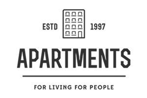 Apartamento logo: Est. 1997, for living for people - Supply Chain Transparency