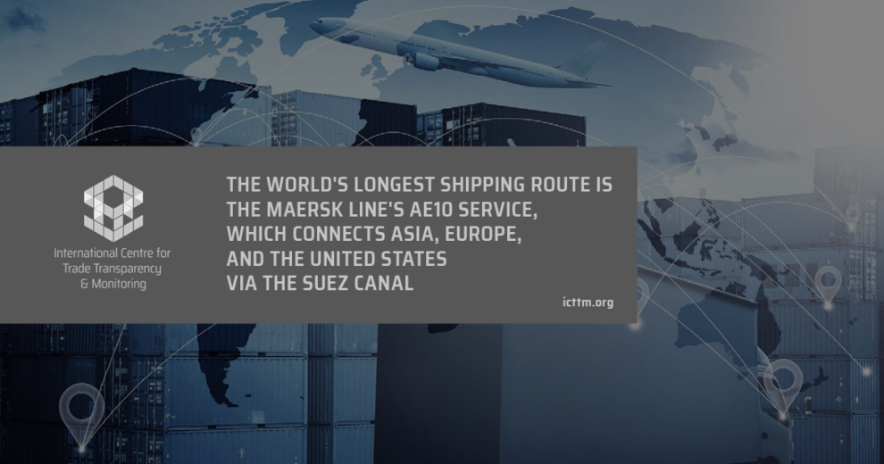 World's longest shipping route: Maersk AE10 service connecting Asia, Europe, and the US via the Suez Canal. - Supply Chain Transparency