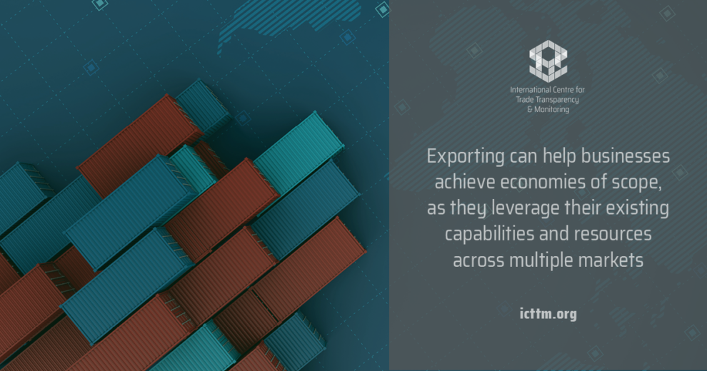 Stacked shipping containers representing global trade and exporting. - Supply Chain Transparency