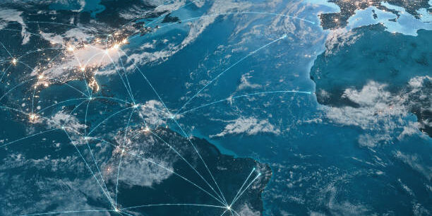 E-commerce and Cross-Border Trade: Challenges and Opportunities Global network connecting countries, illustrating opportunities in e-commerce and cross-border trade. - Supply Chain Transparency