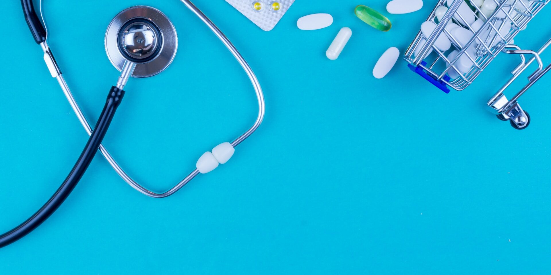Decoding the Supply Chain of the Pharmaceutical Industry Stethoscope, pills, and a shopping cart illustrate pharmaceutical supply chain complexities. - Supply Chain Transparency