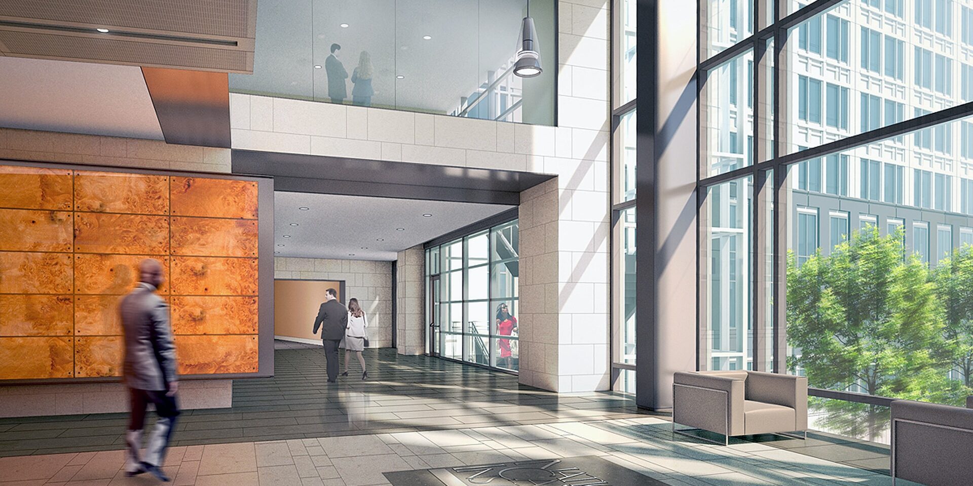 The Future of Supply Chain: A Look at Predictive Analytics Modern office lobby with people walking, showcasing a bright and spacious design. - Supply Chain Transparency