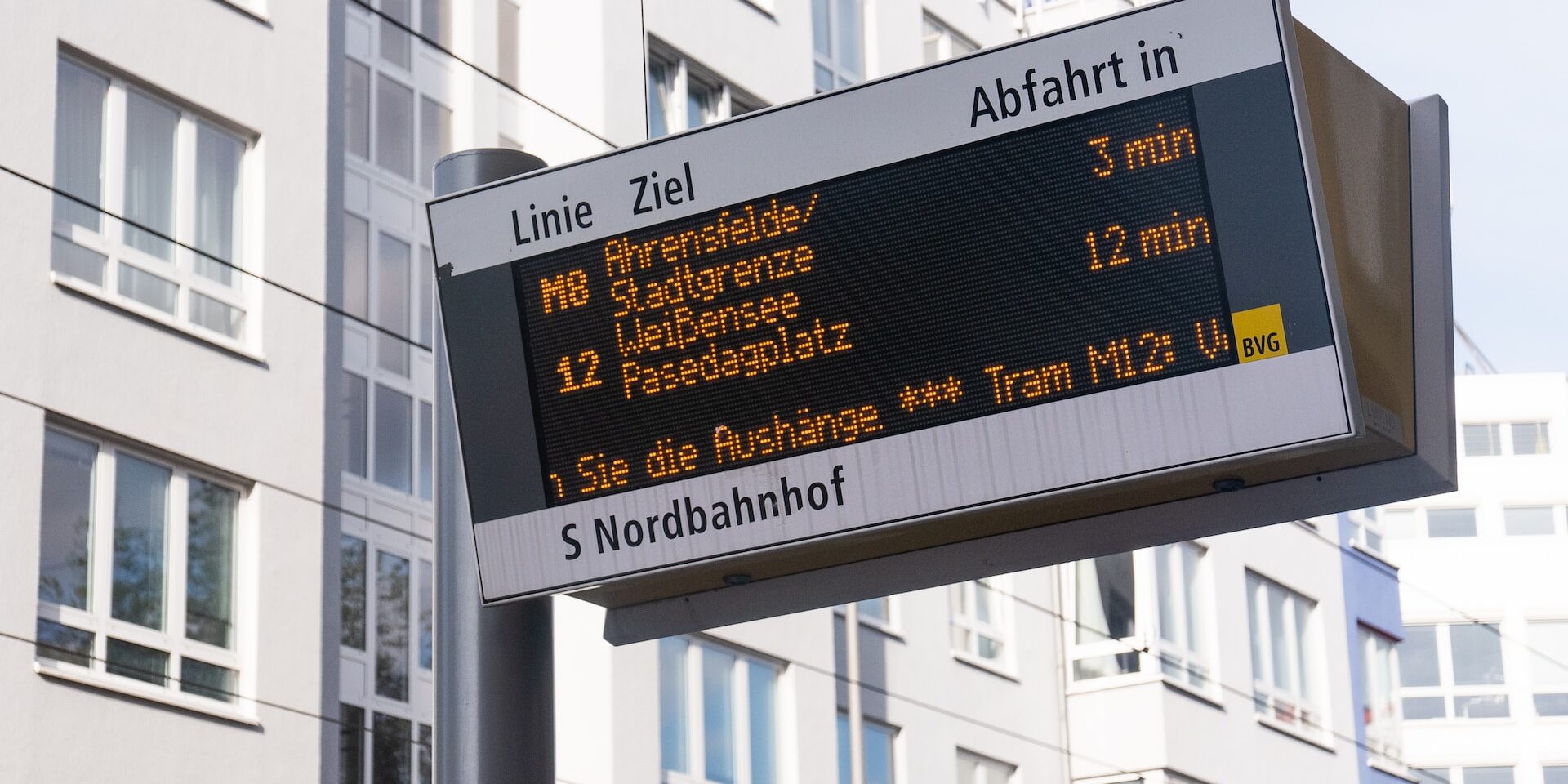 Understanding the Impact of Globalization on Supply Chains Berlin public transit electronic sign showing departure times and destinations, including S Nordbahnhof. - Supply Chain Transparency