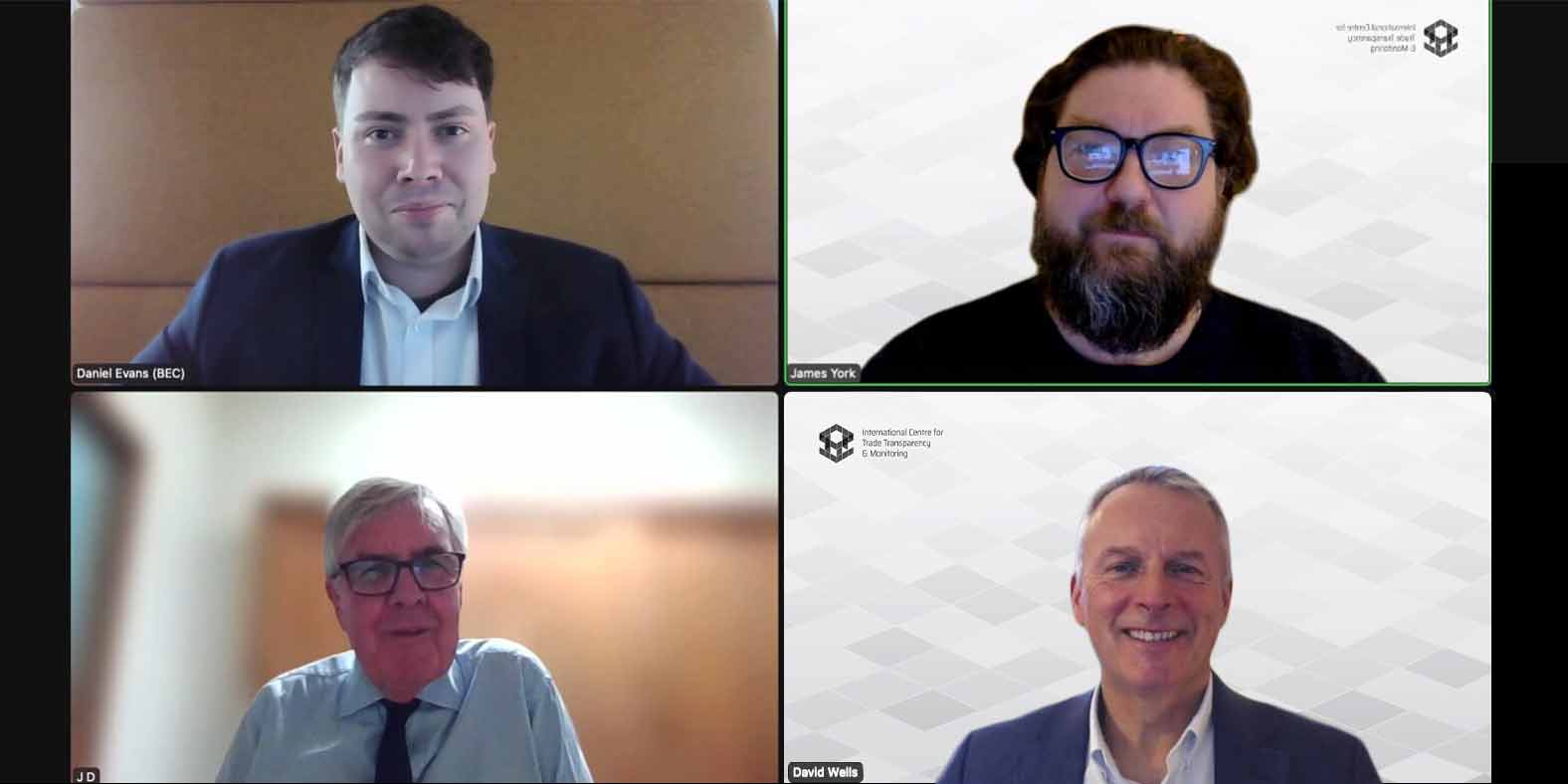 1International-Centre-for-Trade-Transparency-Monitoring-and-Birmingham-Enterprise-Community-Announce-a- Representatives from the International Centre for Trade Transparency & Monitoring and Birmingham Enterprise Community (BEC) in a video conference. - Supply Chain Transparency