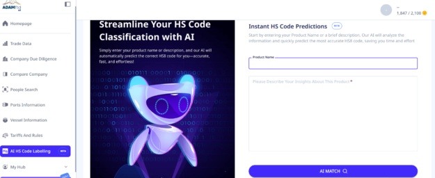 ADAMftd Launches AI HS Code Labeling for Instant and Accurate Trade Classification ADAMftd Launches AI HS Code Labeling for Instant and Accurate Trade Classification