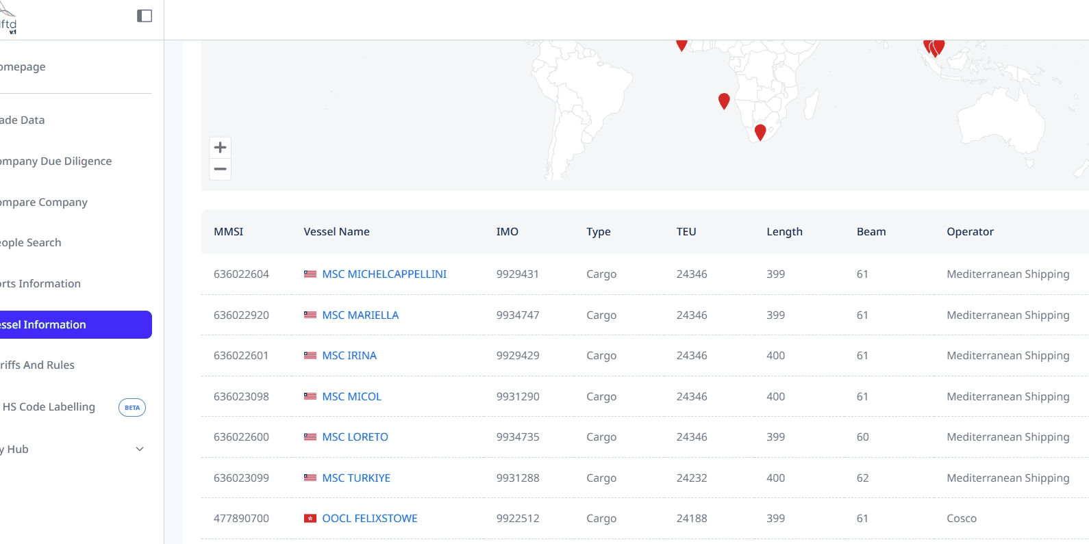 ADAMftd Unveils New Vessel Information Feature: Real-Time Global Fleet Insights