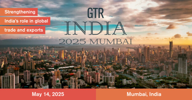 Aerial view of Mumbai skyline at sunset; GTR India 2025 conference. - Supply Chain Transparency